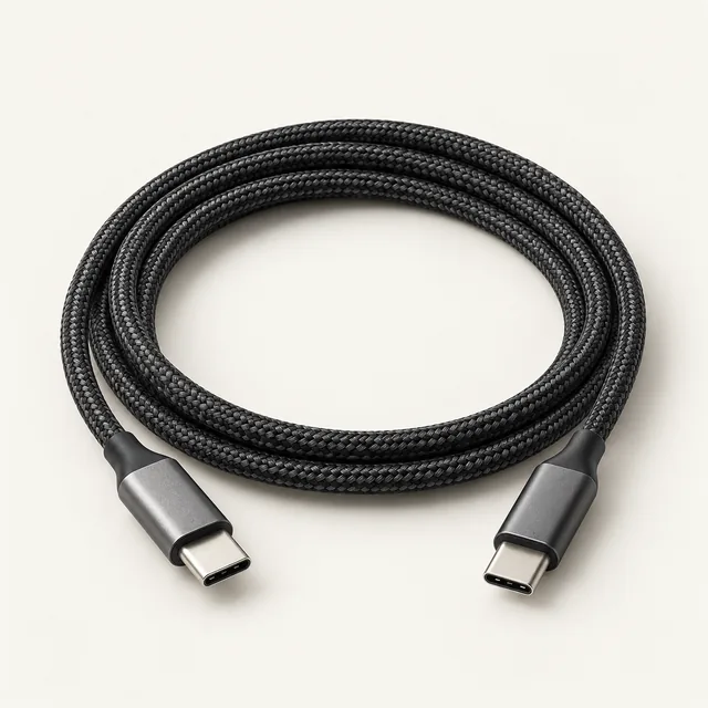 AI-generated illustration of spare charging cable; representative equipment type, not a specific product