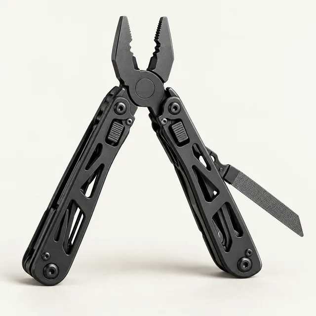 AI-generated illustration of locking multi-tool; representative equipment type, not a specific product
