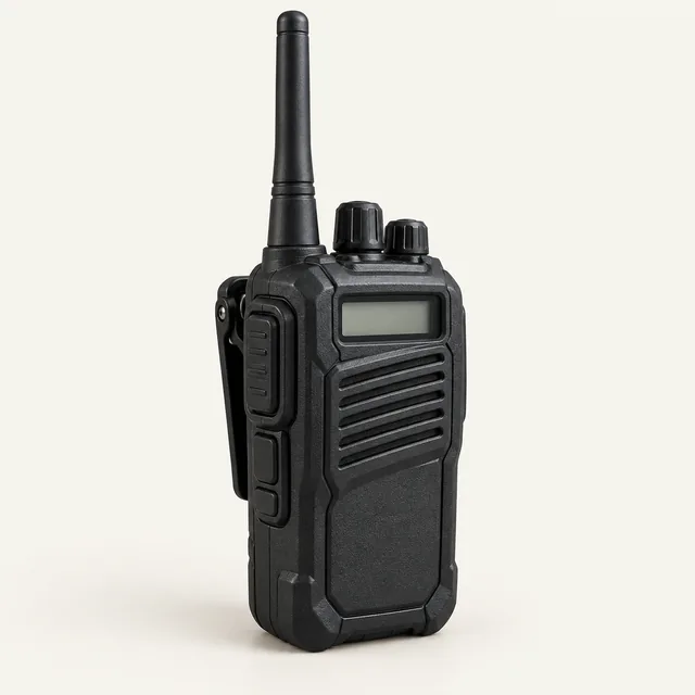 AI-generated illustration of rugged gmrs handheld radio; representative equipment type, not a specific product