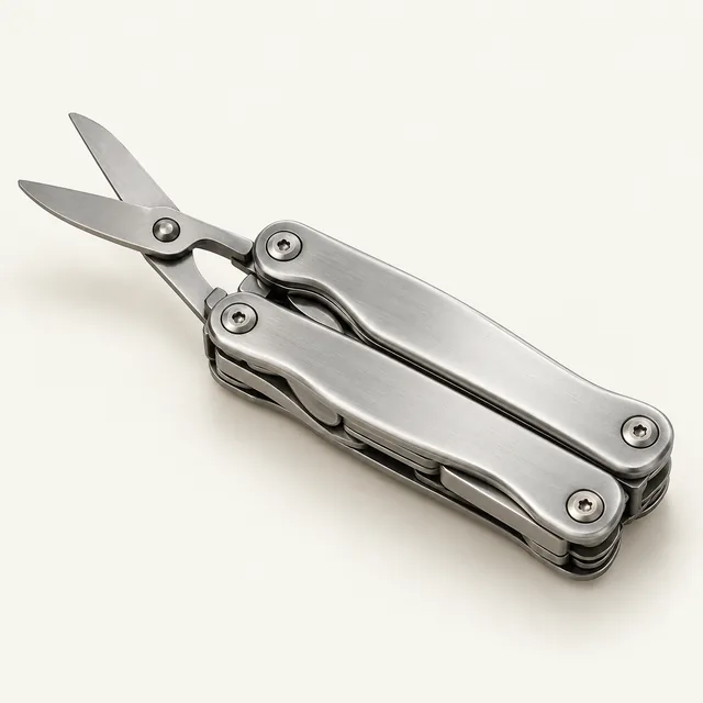 AI-generated illustration of compact multi-tool; representative equipment type, not a specific product