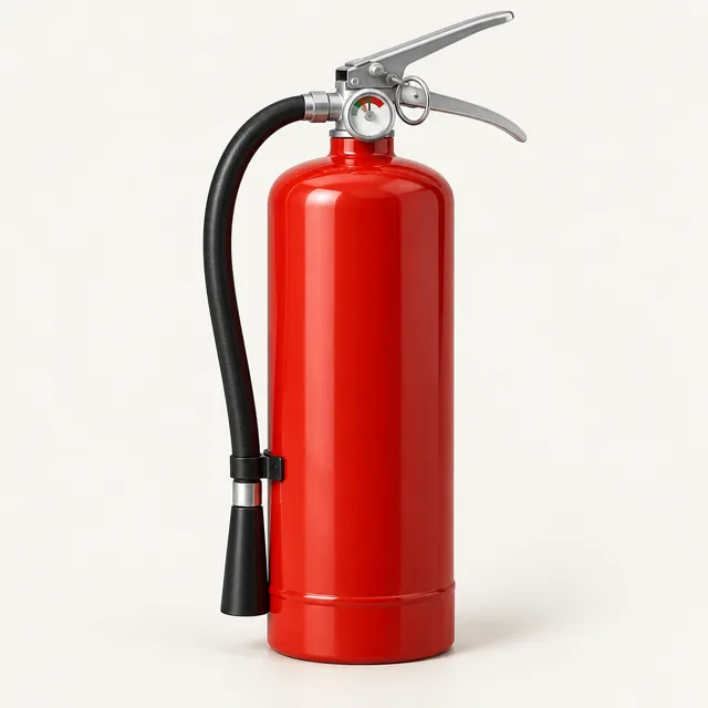 AI-generated illustration of home fire extinguisher; representative equipment type, not a specific product