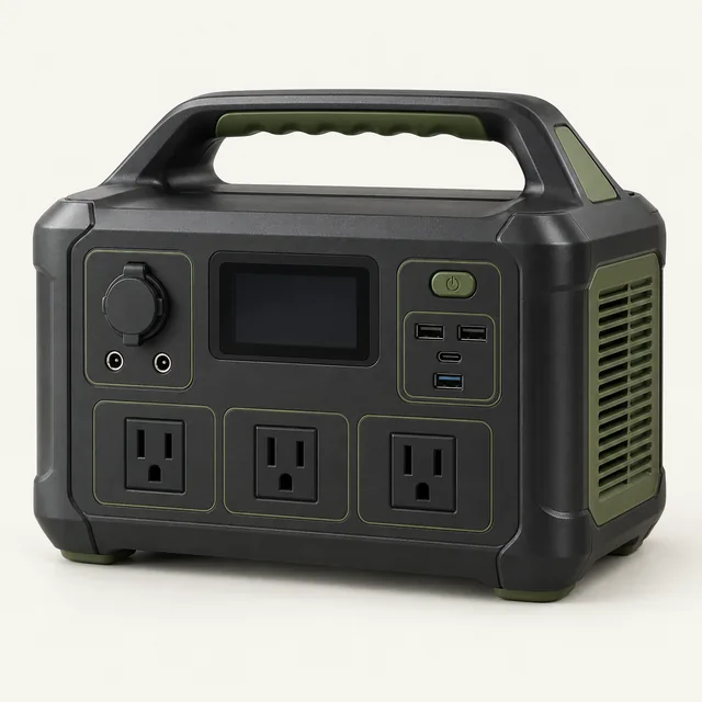 AI-generated illustration of portable power station; representative equipment type, not a specific product