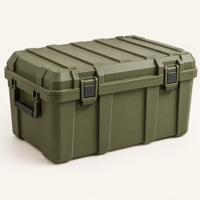 AI-generated illustration of household gear organizer; representative equipment type, not a specific product